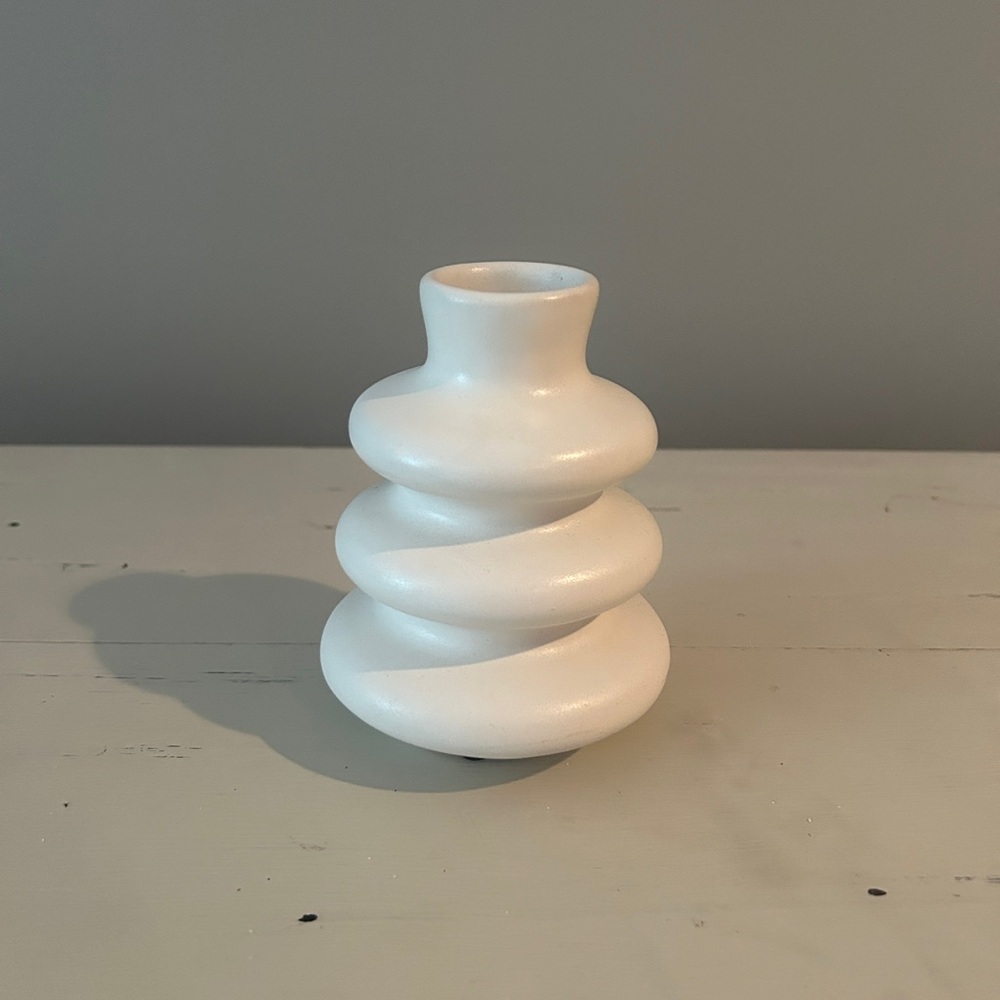 World Market White Sculptural Ceramic Vase